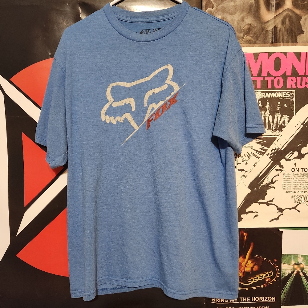 Y2k skate grunge style Fox racing shirt